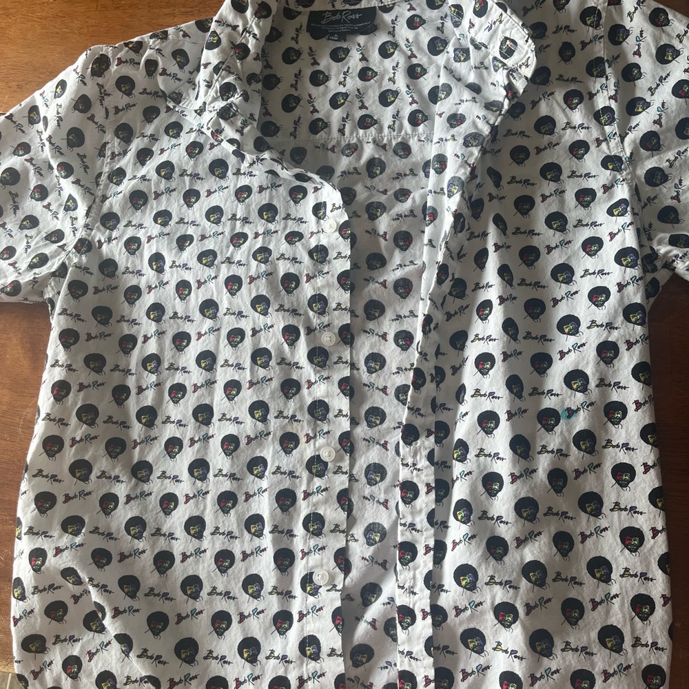 Bob Ross Graphic Print Shirt